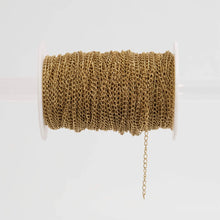 Load image into Gallery viewer, 18K Gold PVD Stainless Steel Chain Extension - By The Foot: Stainless