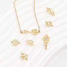 Load image into Gallery viewer, 18K Gold PVD Stainless Steel Basketball Connector Charm: Gold