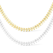 Load image into Gallery viewer, Stainless Steel Chevron Chain Necklace for Women: Stainless / 18"+2" Ext