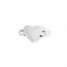 Load image into Gallery viewer, 18K Gold PVD Stainless Steel "Love You" Heart Charm Connector: Stainless