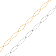 Load image into Gallery viewer, 18K Gold PVD Stainless Steel Diamond Paperclip Chain - By The Foot / SPL1018: Gold