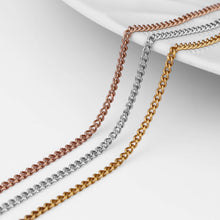 Load image into Gallery viewer, 2.5mm Stainless Steel Diamond Cut Curb Chain - By The Foot: Stainless