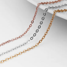 Load image into Gallery viewer, 2mm Stainless Steel Oval Loop Chain By The Foot: Rose