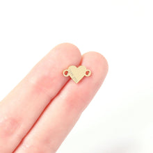 Load image into Gallery viewer, 18K Gold PVD Stainless Steel "Love You" Heart Charm Connector: Stainless