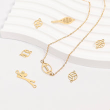 Load image into Gallery viewer, 18K Gold PVD Stainless Steel Basketball Connector Charm: Gold