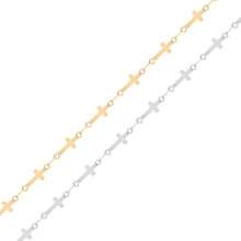 Load image into Gallery viewer, 18K Gold PVD Stainless Steel Cross Chain - By The Foot: Gold