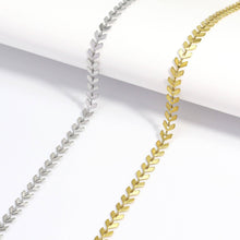 Load image into Gallery viewer, Stainless Steel Chevron Chain Necklace for Women: Stainless / 18"+2" Ext