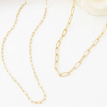 Load image into Gallery viewer, 14K Gold Filled PLUS™ 2.5MM Paperclip Chain Necklace: 30"