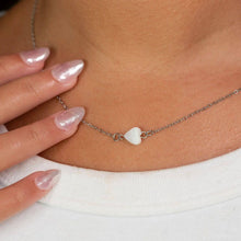 Load image into Gallery viewer, 18K Gold PVD Stainless Steel Shell Heart Connector Charm: Stainless