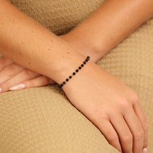 Load image into Gallery viewer, 18K Gold PVD Stainless Steel Black Beaded Chain By The Foot: Black/Gold