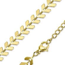 Load image into Gallery viewer, Stainless Steel Chevron Chain Necklace for Women: Stainless / 18"+2" Ext