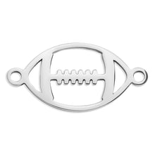 Load image into Gallery viewer, 18K Gold PVD Stainless Steel Football Connector Charm: Gold