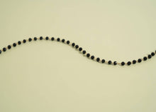 Load image into Gallery viewer, 18K Gold PVD Stainless Steel Black Beaded Chain By The Foot: Black/Gold