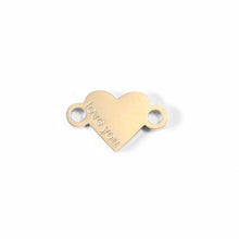 Load image into Gallery viewer, 18K Gold PVD Stainless Steel "Love You" Heart Charm Connector: Stainless