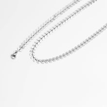 Load image into Gallery viewer, Stainless Steel Chevron Chain Necklace for Women: Stainless / 18"+2" Ext