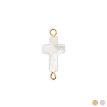 Load image into Gallery viewer, 18K Gold PVD Stainless Steel Shell Cross Connector Charm: Stainless
