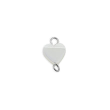 Load image into Gallery viewer, 18K Gold PVD Stainless Steel Shell Heart Connector Charm: Stainless
