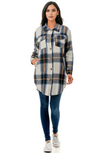 Load image into Gallery viewer, Long Plaid Shacket
