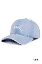 Load image into Gallery viewer, Denim Bow Cap

