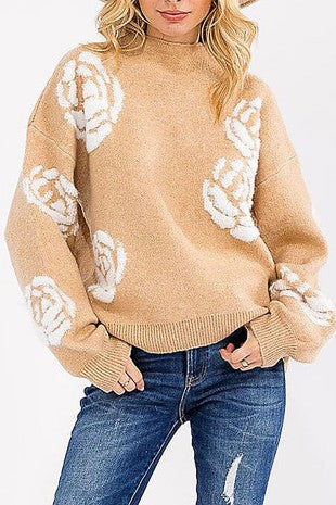Floral Print Sweater