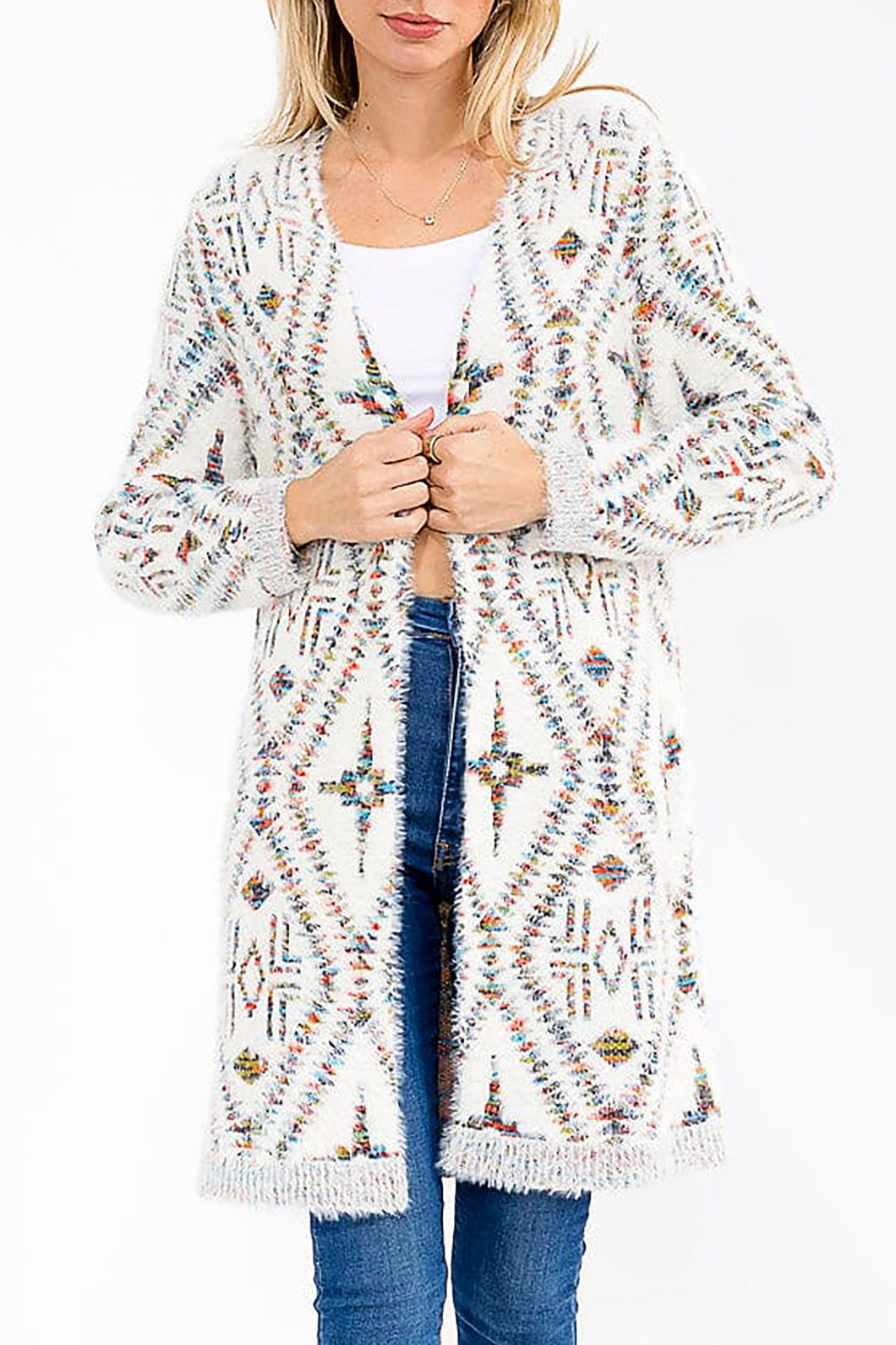 Aztec Fuzzy Cardi