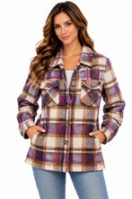 Load image into Gallery viewer, Purple Plaid Shacket
