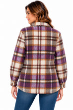Load image into Gallery viewer, Purple Plaid Shacket
