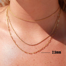 Load image into Gallery viewer, 18K Gold PVD Stainless Steel Paperclip Chain By The Foot: Stainless / 2.5mm
