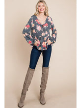 Load image into Gallery viewer, Floral Babydoll Top
