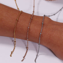 Load image into Gallery viewer, 2.5mm Stainless Steel Beaded Satellite Chain By The Foot: Stainless
