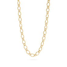 Load image into Gallery viewer, 18K Gold PVD Stainless Steel Hammered Oval Chain Necklace: Gold / 16+2"
