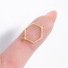 Load image into Gallery viewer, Stainless Steel Hexagon Connector Charms: Stainless
