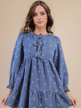Load image into Gallery viewer, Bow Denim Dress
