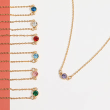 Load image into Gallery viewer, 18K Gold PVD Stainless Steel Birthstone Connector Charm: July / Ruby
