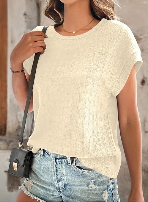 [PLUS] Apricot Textured Top