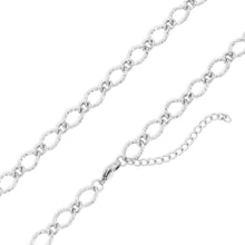 Load image into Gallery viewer, 18K Gold PVD Stainless Steel Hammered Oval Chain Necklace: Gold / 16+2"
