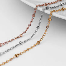 Load image into Gallery viewer, 2.5mm Stainless Steel Beaded Satellite Chain By The Foot: Stainless
