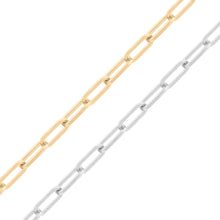 Load image into Gallery viewer, 18K Gold PVD Stainless Steel Paperclip Chain By The Foot: Stainless / 2.5mm
