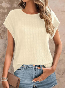 [PLUS] Apricot Textured Top