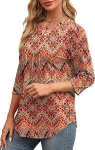 Aztec Coral Top