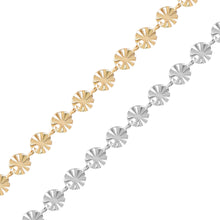 Load image into Gallery viewer, 18K Gold PVD Stainless Steel Sunburst Chain - By The Foot / SPL1036: Stainless
