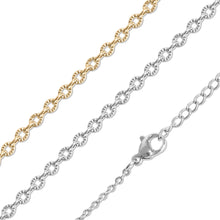 Load image into Gallery viewer, Stainless Steel Crimped Oval Chain Necklace: Gold / 20+2"

