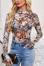 Load image into Gallery viewer, Floral Mesh Top-blk
