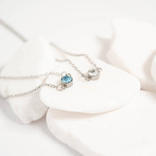 Load image into Gallery viewer, Stainless Steel Cubic Zirconia Birthstone Connector Charms: January / Garnet
