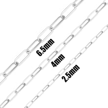 Load image into Gallery viewer, 18K Gold PVD Stainless Steel Paperclip Chain By The Foot: Stainless / 2.5mm

