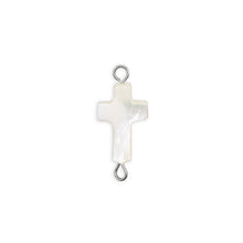 Load image into Gallery viewer, 18K Gold PVD Stainless Steel Shell Cross Connector Charm: Stainless
