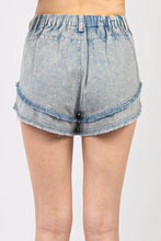 Load image into Gallery viewer, Frayed Cotton Twill Denim Shorts
