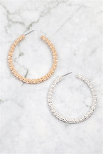 Load image into Gallery viewer, Textured Hoop Earrings
