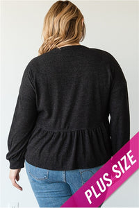 [PLUS] Peplum Top