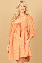 Load image into Gallery viewer, Burnt Orange Eyelet Dress
